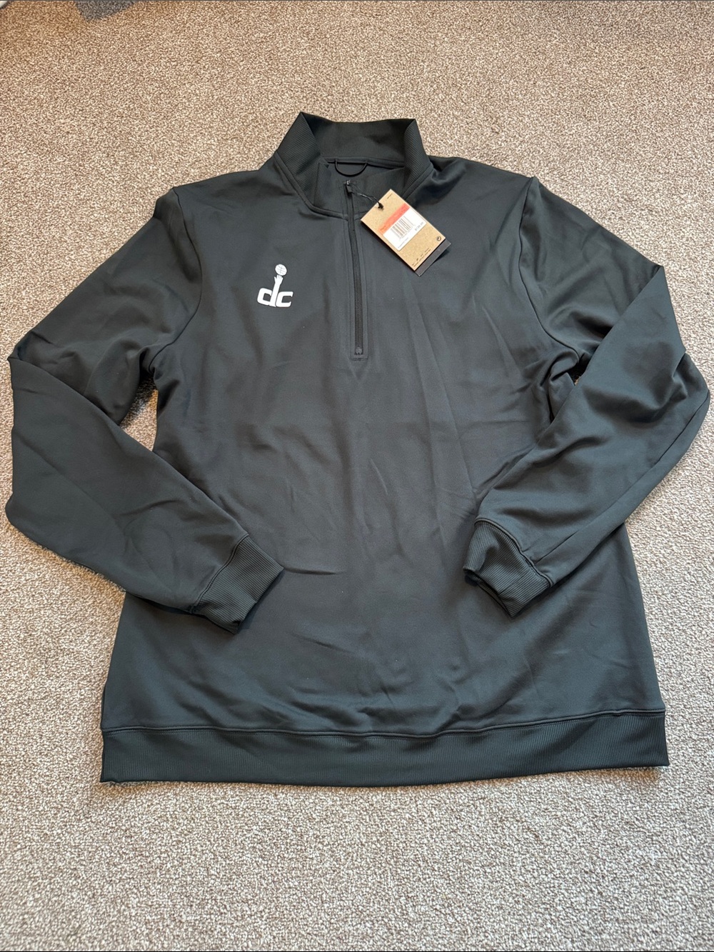 Nike Men's Black Quarter-Zip Performance Pullover - Washington Wizards